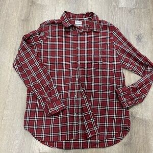 Timberland Red and Black Plaid Shirt